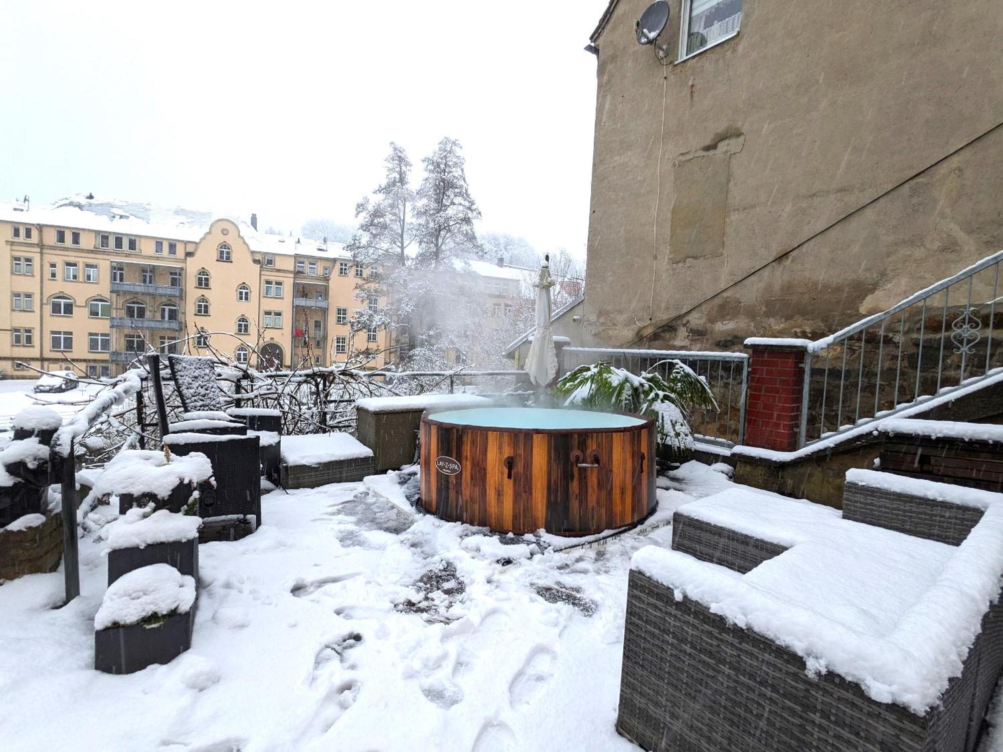 Hw3 - Urlaubsmagie - Helle, Grosse Wohnung Mit Pool Sebnitz Ngoại thất bức ảnh