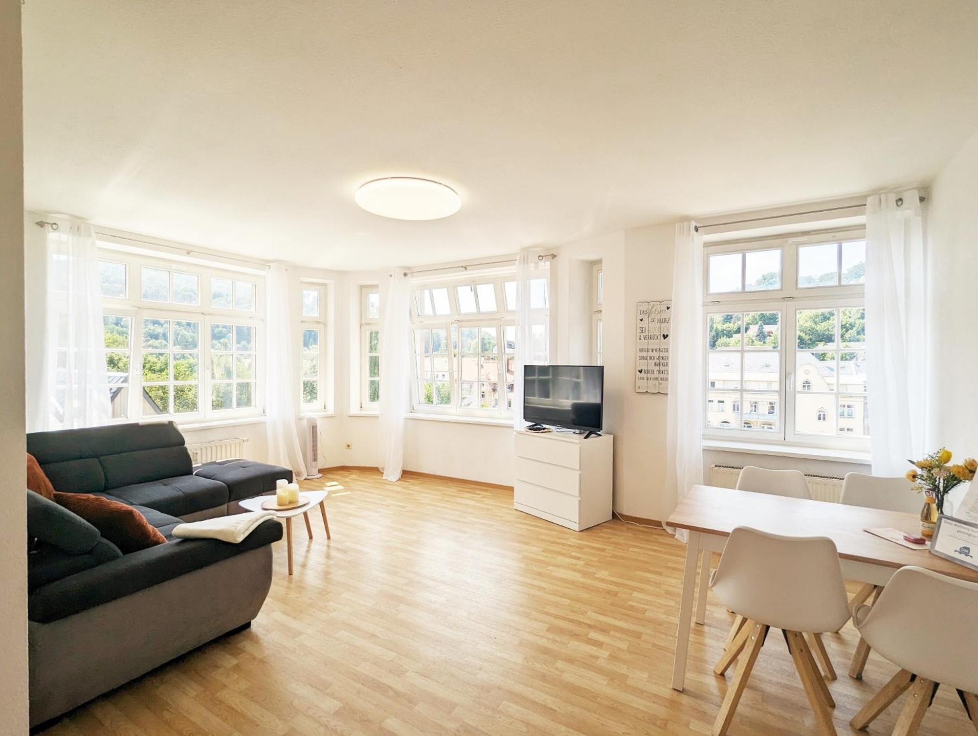 Hw3 - Urlaubsmagie - Helle, Grosse Wohnung Mit Pool Sebnitz Ngoại thất bức ảnh